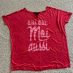 BCBGMAXAZRIA Oversized Tee - Size Small